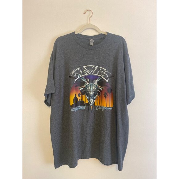 Gildan Tops - Gildan Heavy Cotton Eagles Hotel California Tee Gray Short Sleeve Unisex 2XL